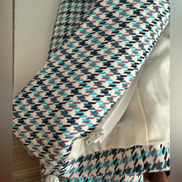 New VERONICA BEARD | Farley Dickey Jacket Turquoise Multi Tweed Houndstooth 0 - Picture 8 of 10